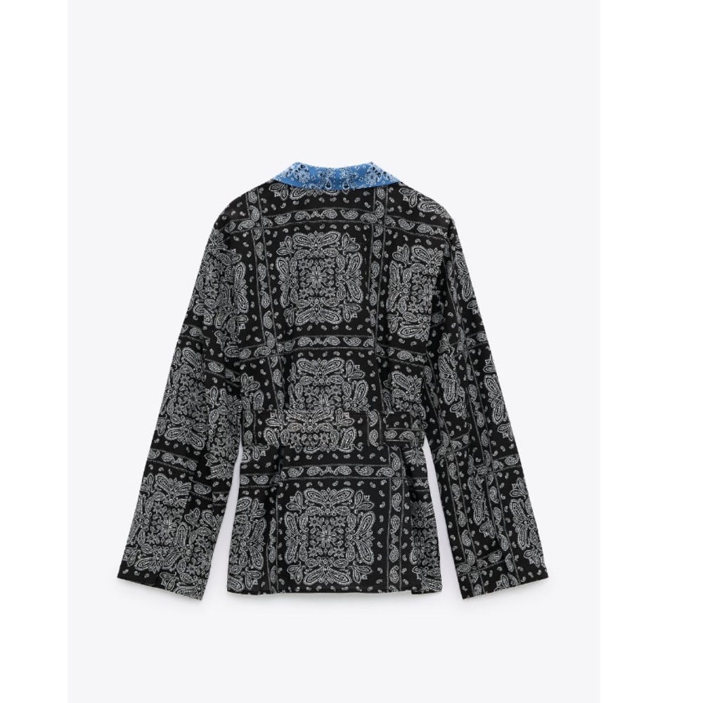 COPY - Zara Printed Wrap Blouse and Printed Pants. - Picture 3 of 10